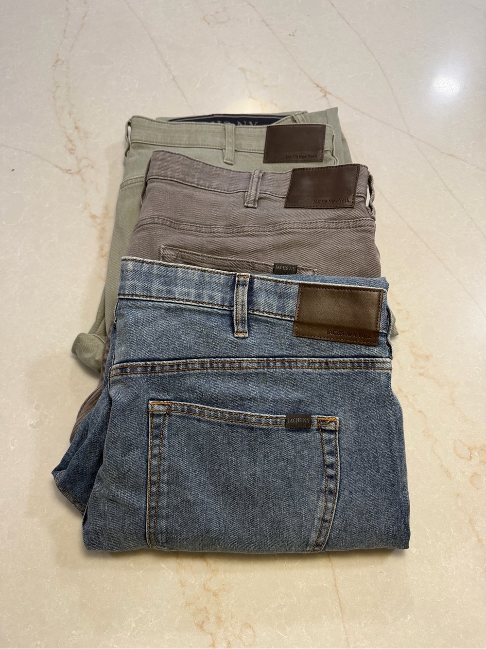 Lot of 3 Jachs NY Mens Straight Leg Jeans Blue/Gray/Green Size 40x30
